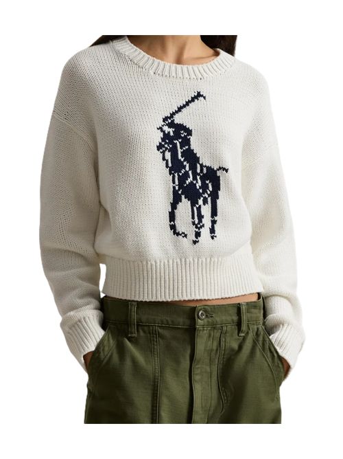 Polo Ralph Laurenmaglia con logo Polo Ralph Lauren | 211-A96234-002WHITE